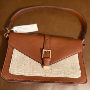 Elegant Brown and Cream Women's Bag